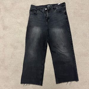 Old Navy Wide Leg Jeans. Black. Size 16.